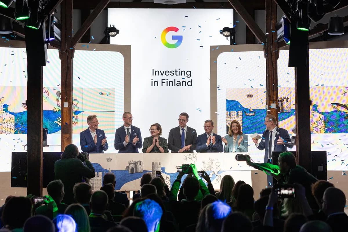 Google is investing €13 billion in AI and data center infrastructure in Finland while supporting the Loviisa nuclear power plant.