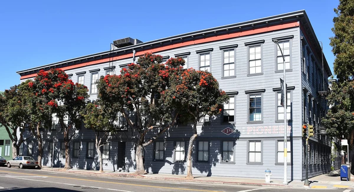 The Pioneer Building in San Francisco's Mission District, OpenAI's former headquarters.