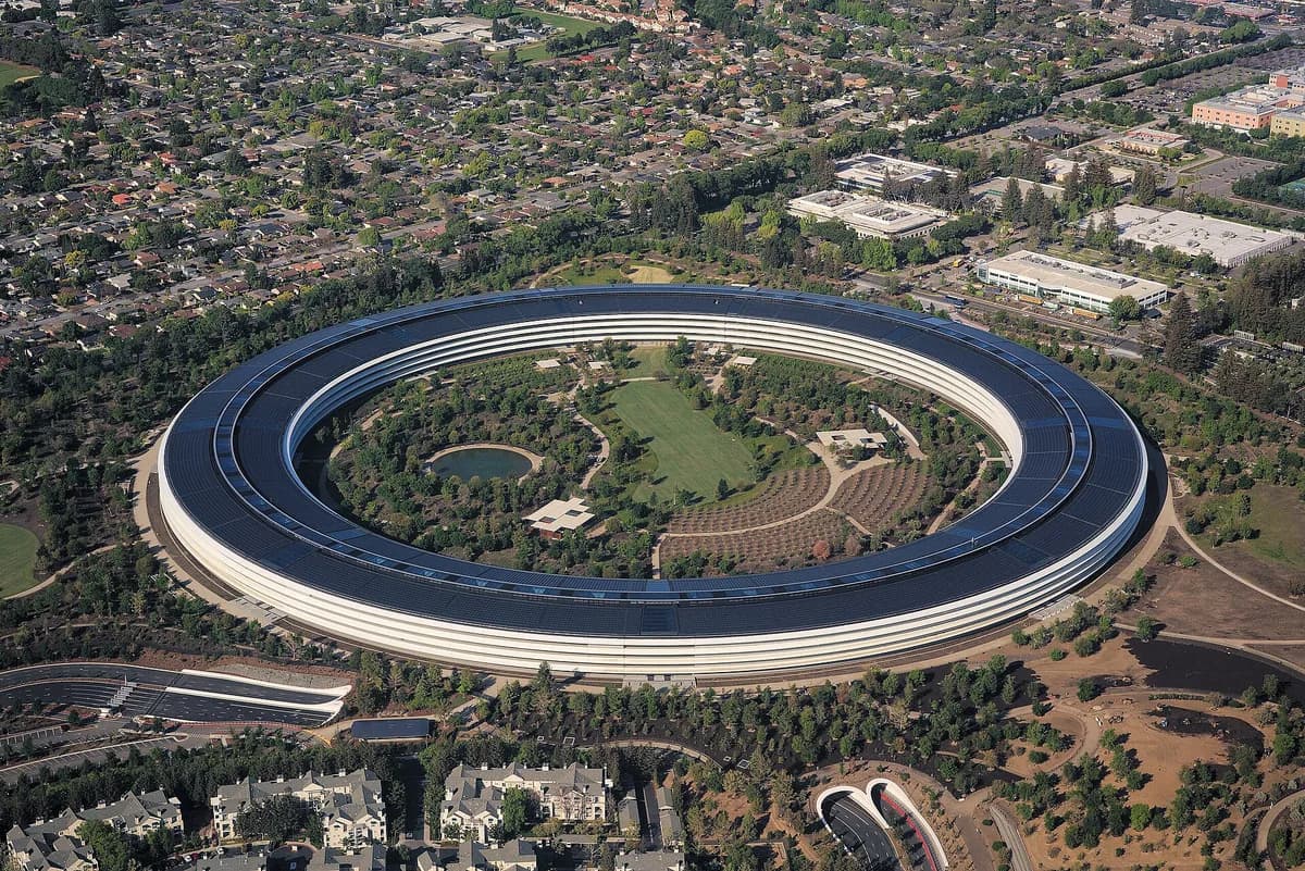 Apple Park, Apple's headquarters in Cupertino, California.