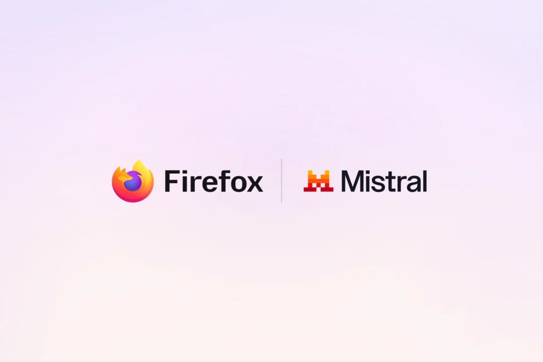 Official Mozilla graphic announcing the Firefox and Mistral AI partnership for Smart Window
