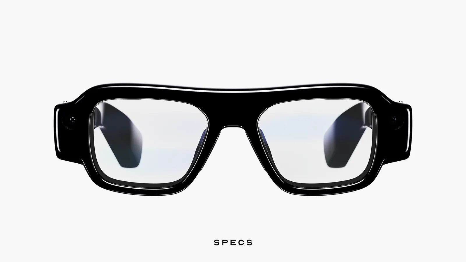 Front product view of Snap SPECS augmented reality glasses from Snap’s newsroom