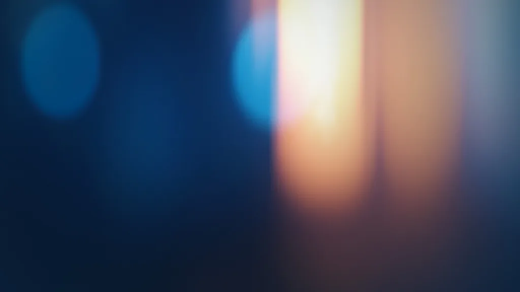 Abstract bands of blue, pink and amber light on a dark background illustrating Microsoft’s AI diffusion report.