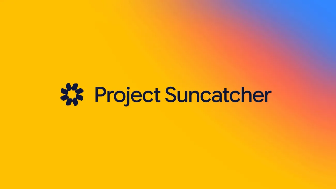 Yellow and blue Project Suncatcher announcement artwork with the project name.