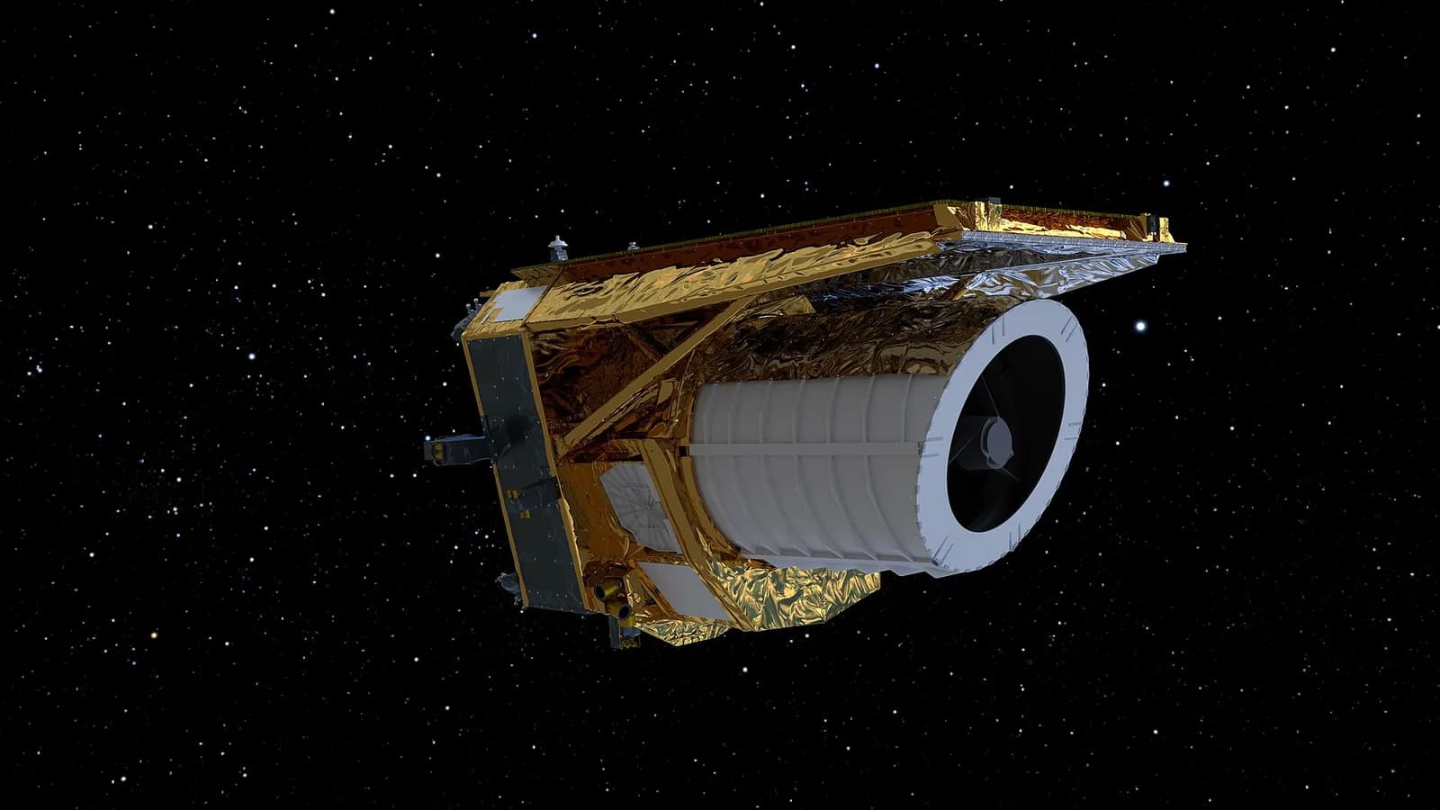 Illustration of ESA's Euclid spacecraft in space