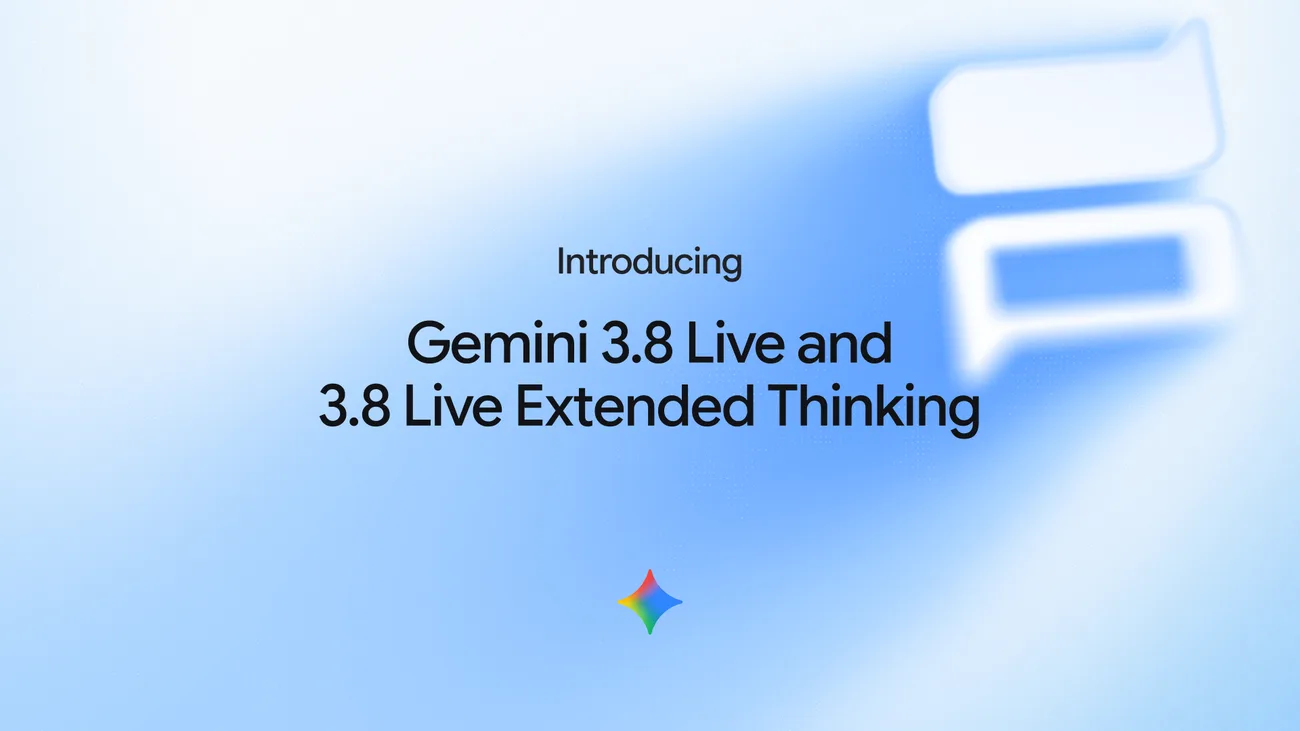 Official Gemini 3.8 Live product artwork from Google